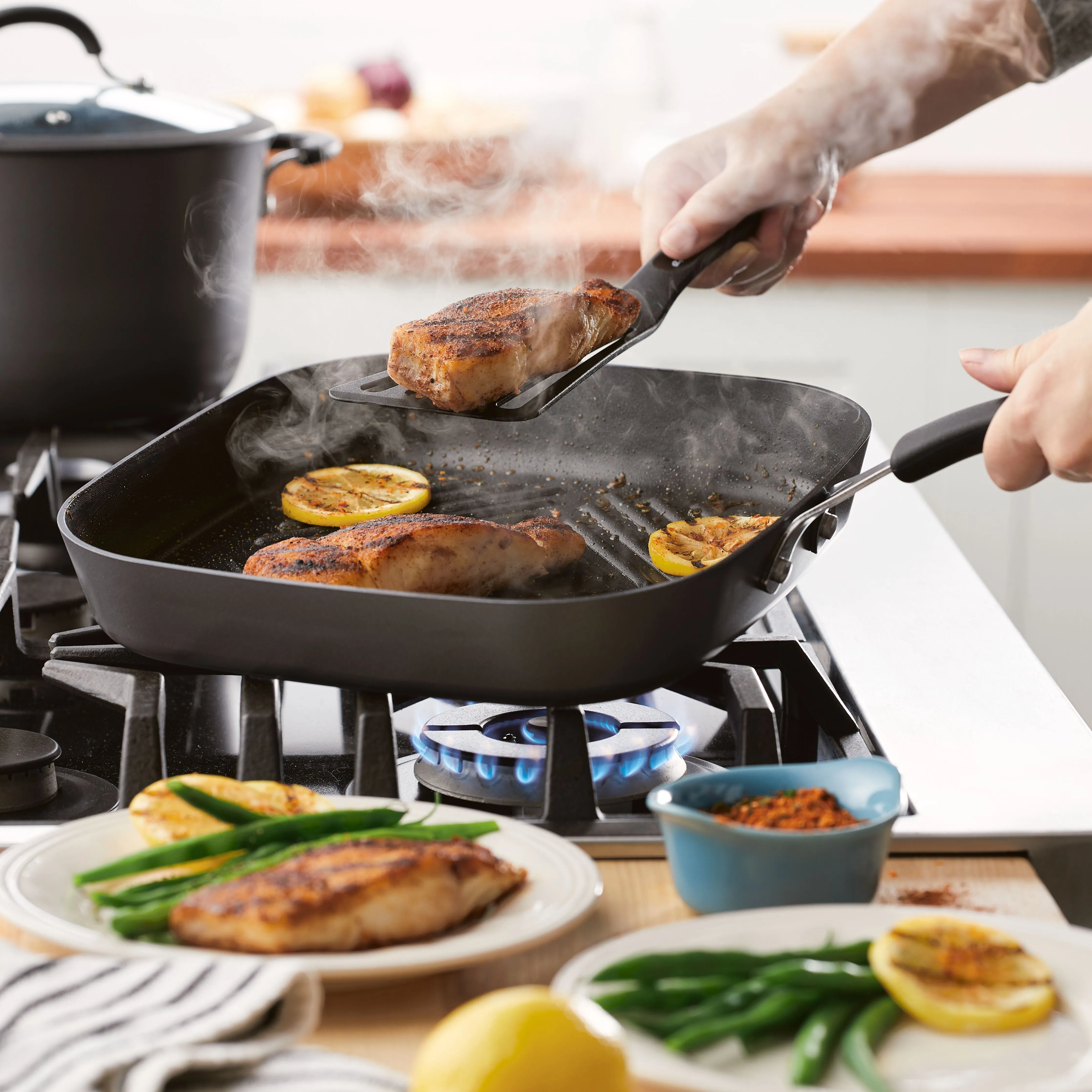 11-Inch Cook   Create Hard Anodized Nonstick Deep Grill Pan