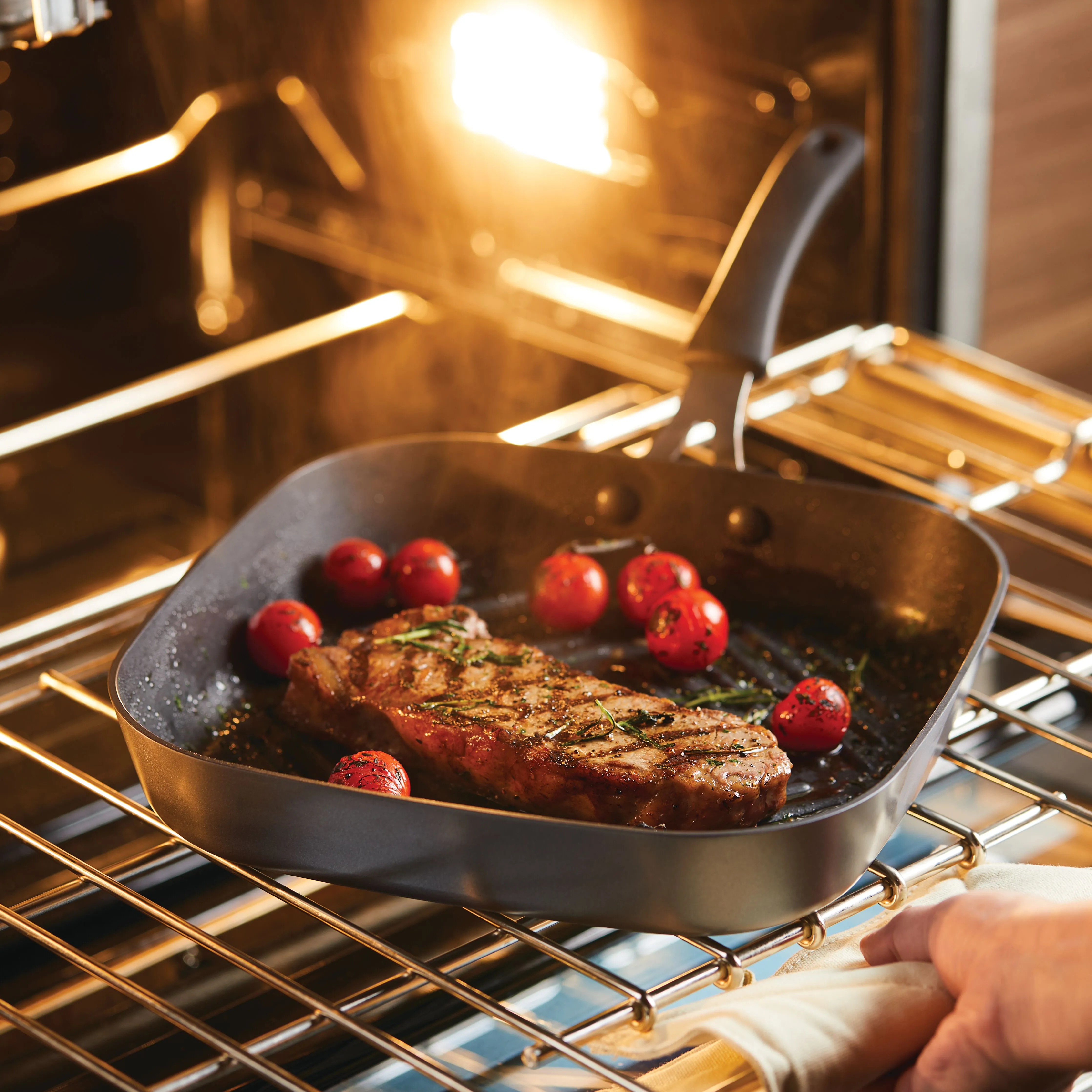 11-Inch Cook   Create Hard Anodized Nonstick Deep Grill Pan