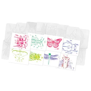 16-Piece Insect Rubbing Plates Set | Hands-On Texture Art & STEM Craft Kit