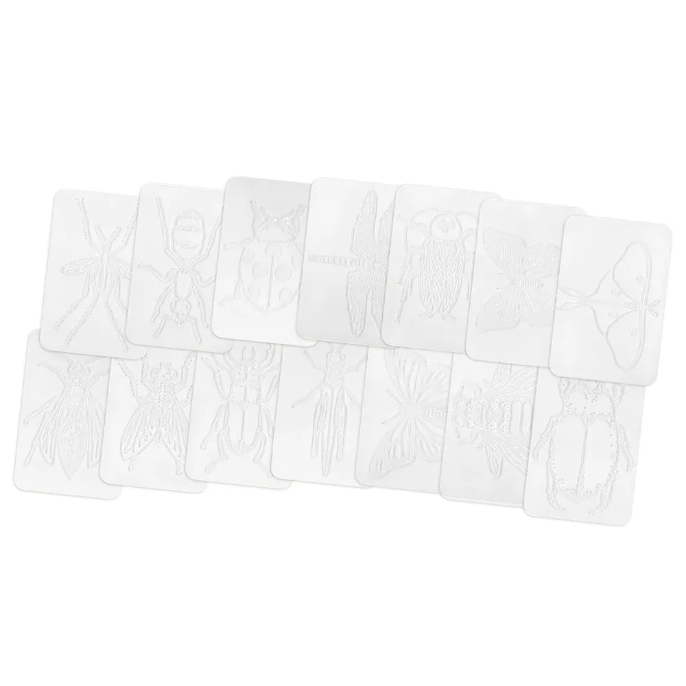 16-Piece Insect Rubbing Plates Set | Hands-On Texture Art & STEM Craft Kit