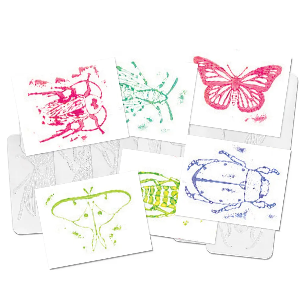 16-Piece Insect Rubbing Plates Set | Hands-On Texture Art & STEM Craft Kit