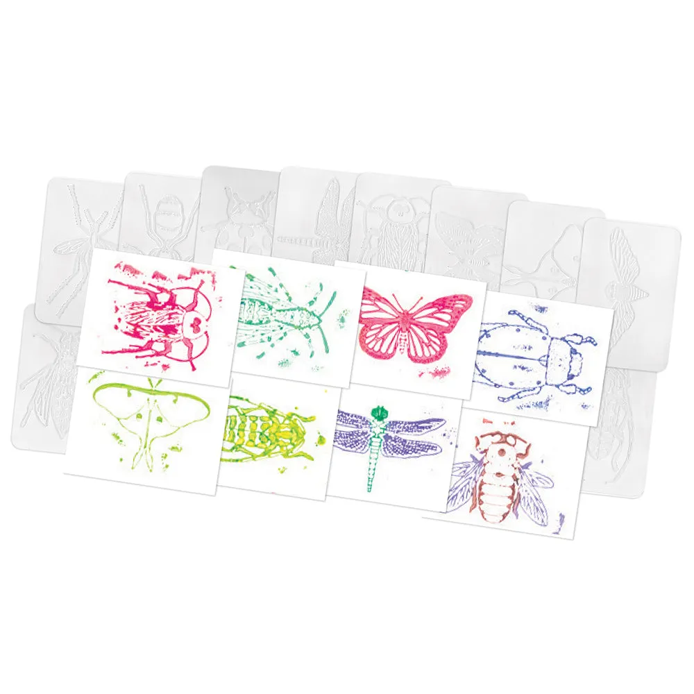 16-Piece Insect Rubbing Plates Set | Hands-On Texture Art & STEM Craft Kit