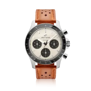 1960 Racing Chronograph. Steel / Off White & Black