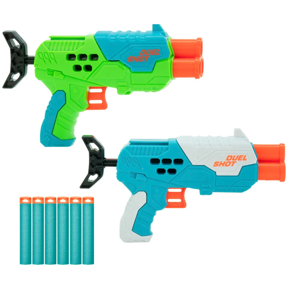 Air Warriors Duel Shot 2-Pack Dart Blasters, Long-Range, Ages 6 