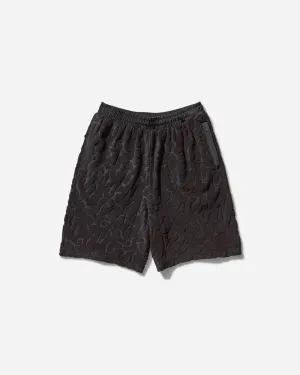 Aries Tribal Jacquard Towelling Shorts Black