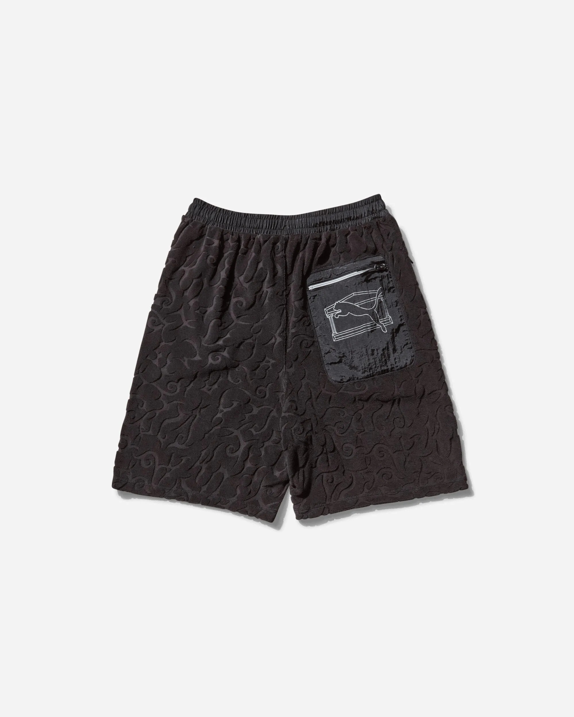 Aries Tribal Jacquard Towelling Shorts Black
