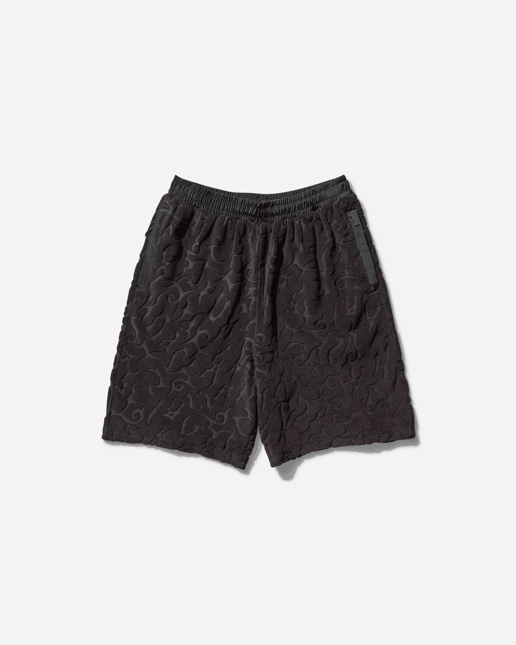 Aries Tribal Jacquard Towelling Shorts Black