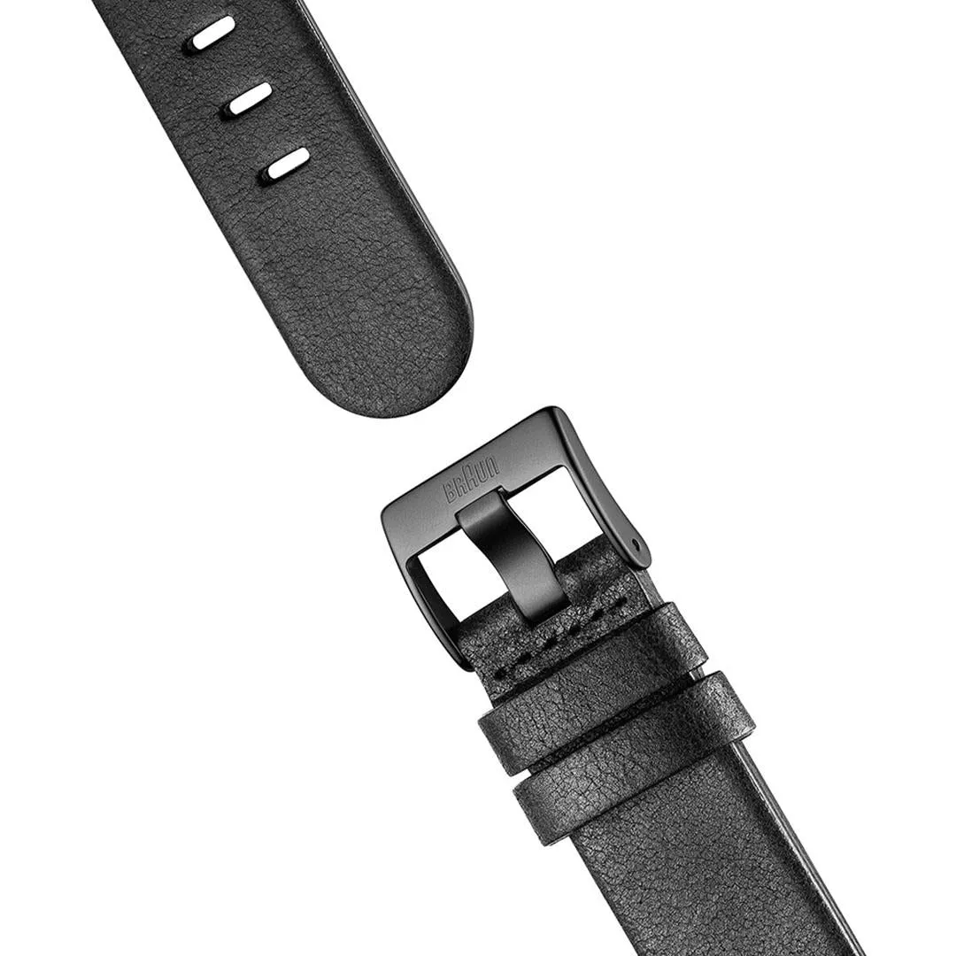 AW10 Braun gents EVO classic watch - black dial and black leather strap