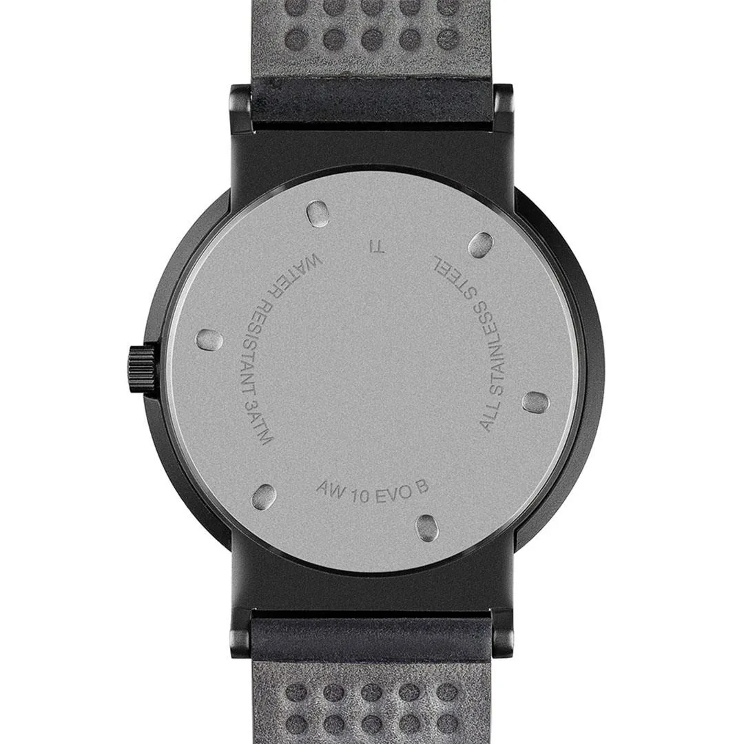 AW10 Braun gents EVO classic watch - black dial and black leather strap