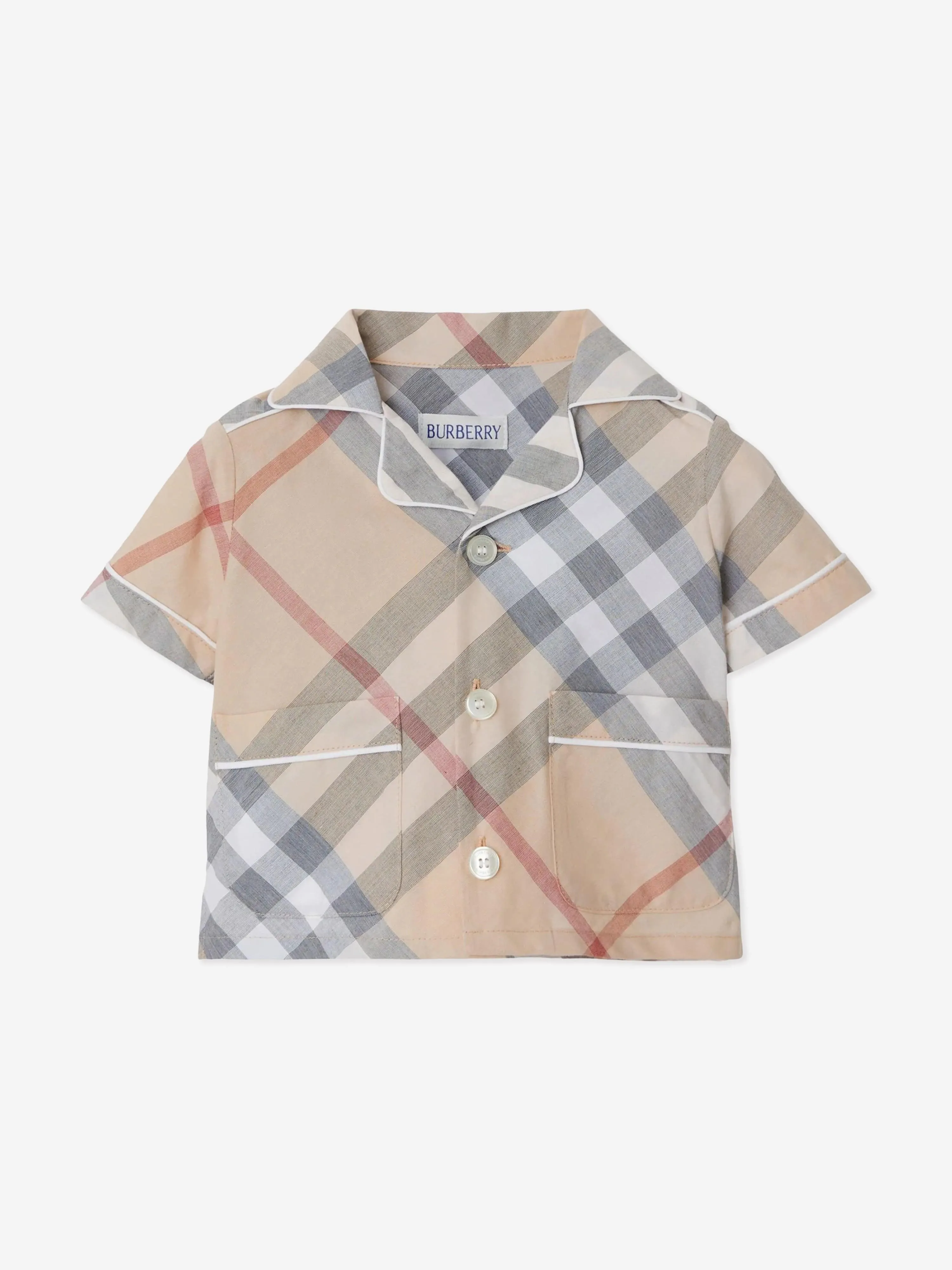Baby Boys Check Carey Outfit Set in Beige