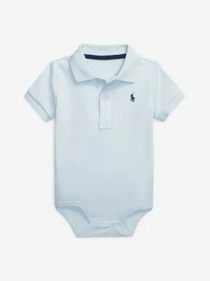 Baby Boys Polo Bodysuit in Blue