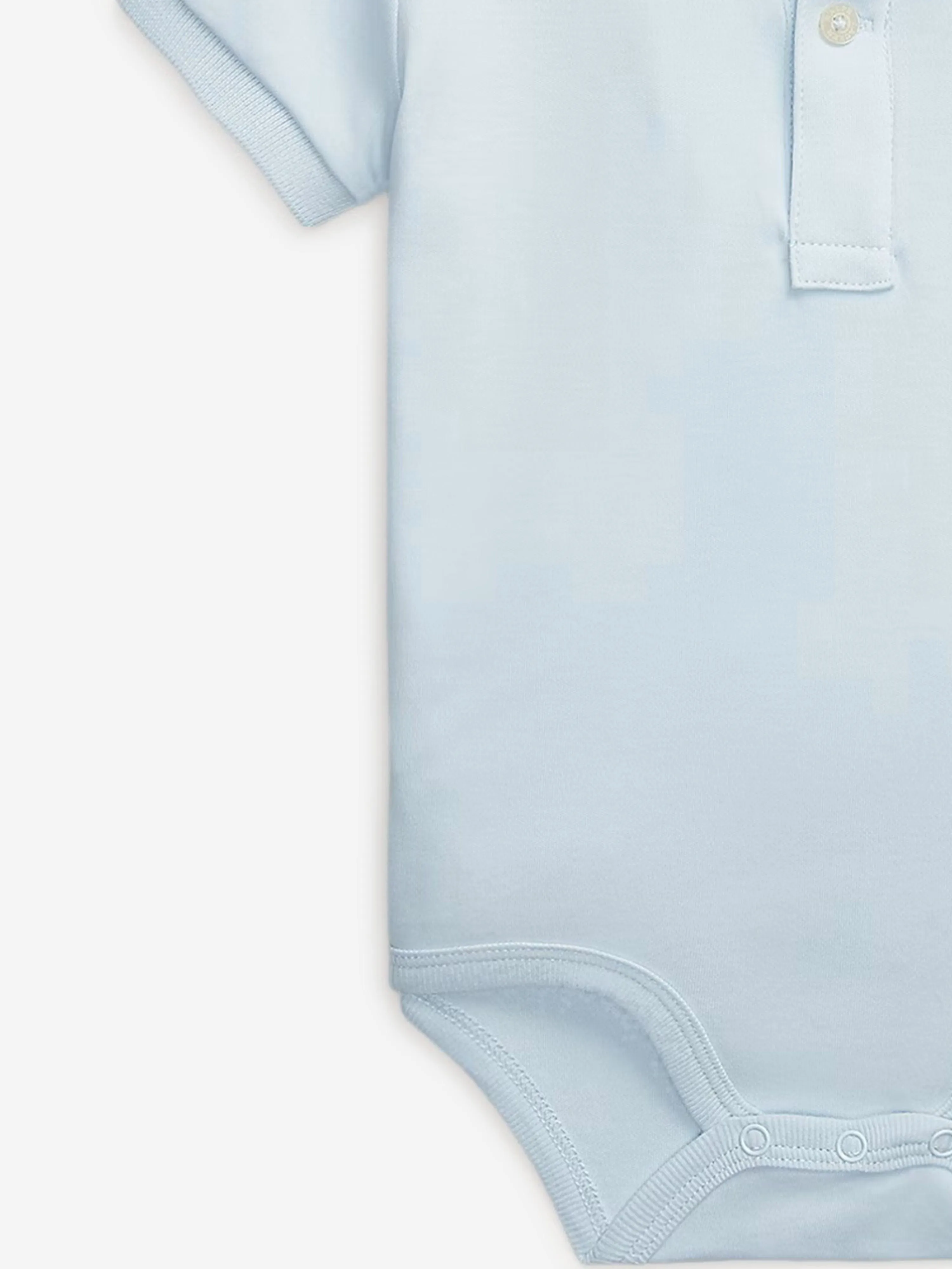 Baby Boys Polo Bodysuit in Blue
