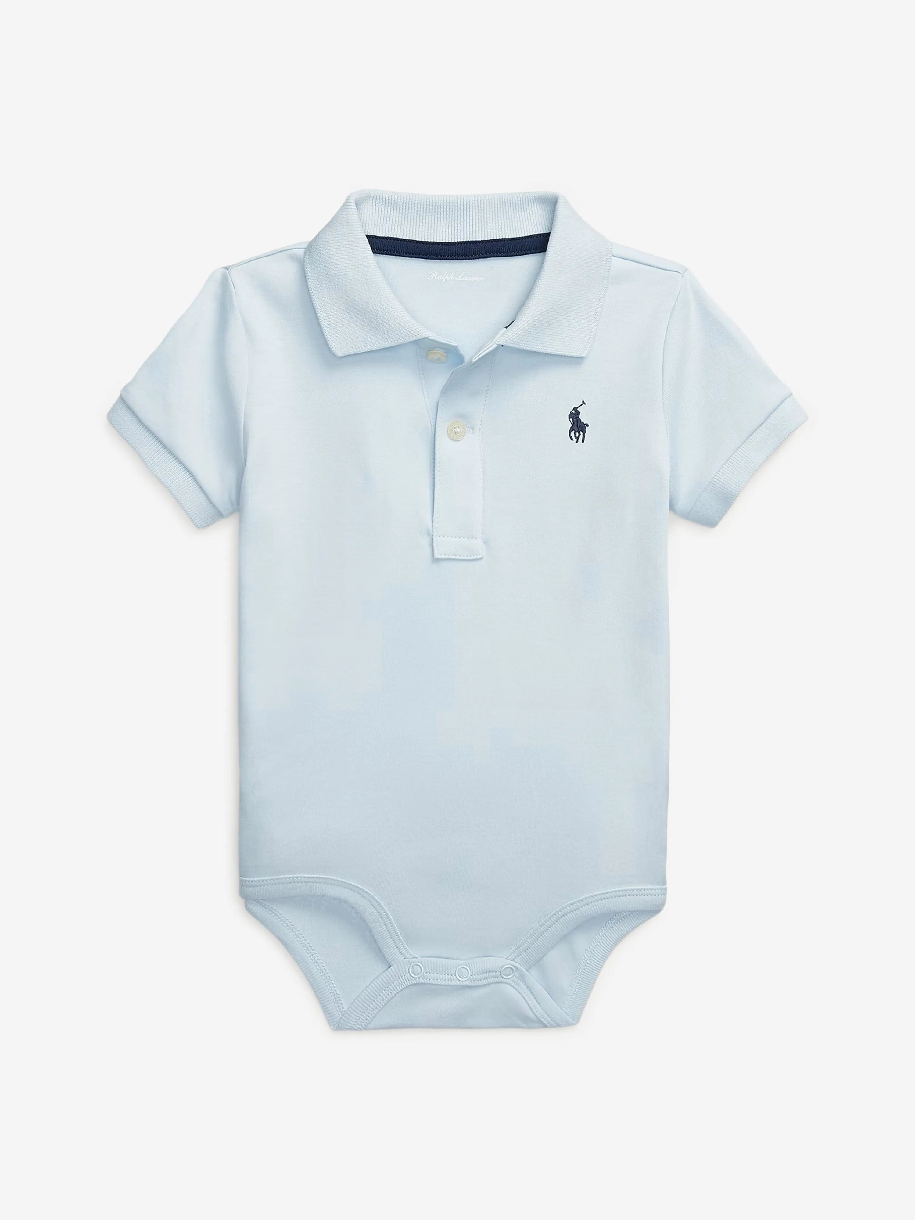 Baby Boys Polo Bodysuit in Blue
