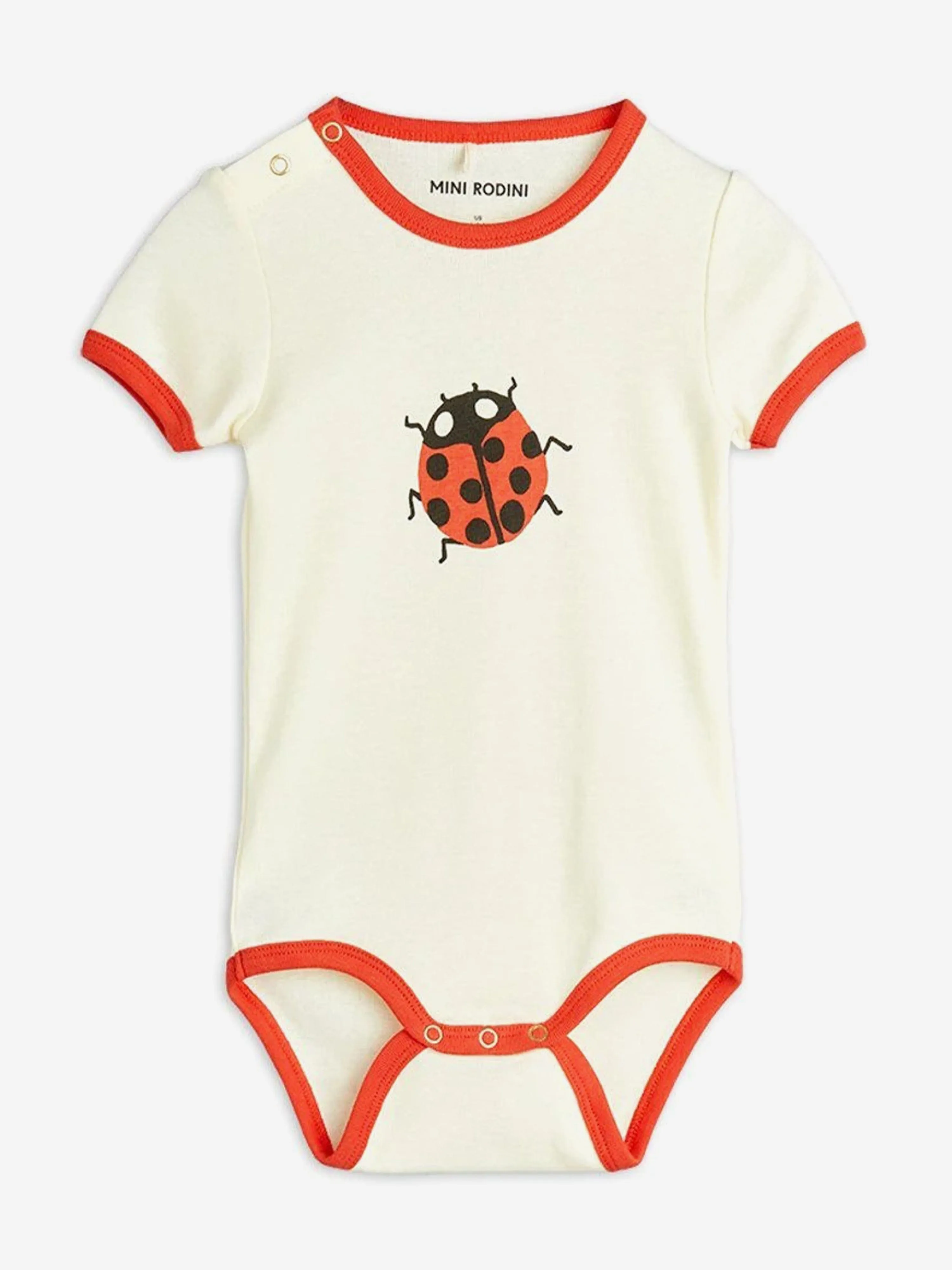 Baby Girls Ladybugs Bodysuit in Ivory