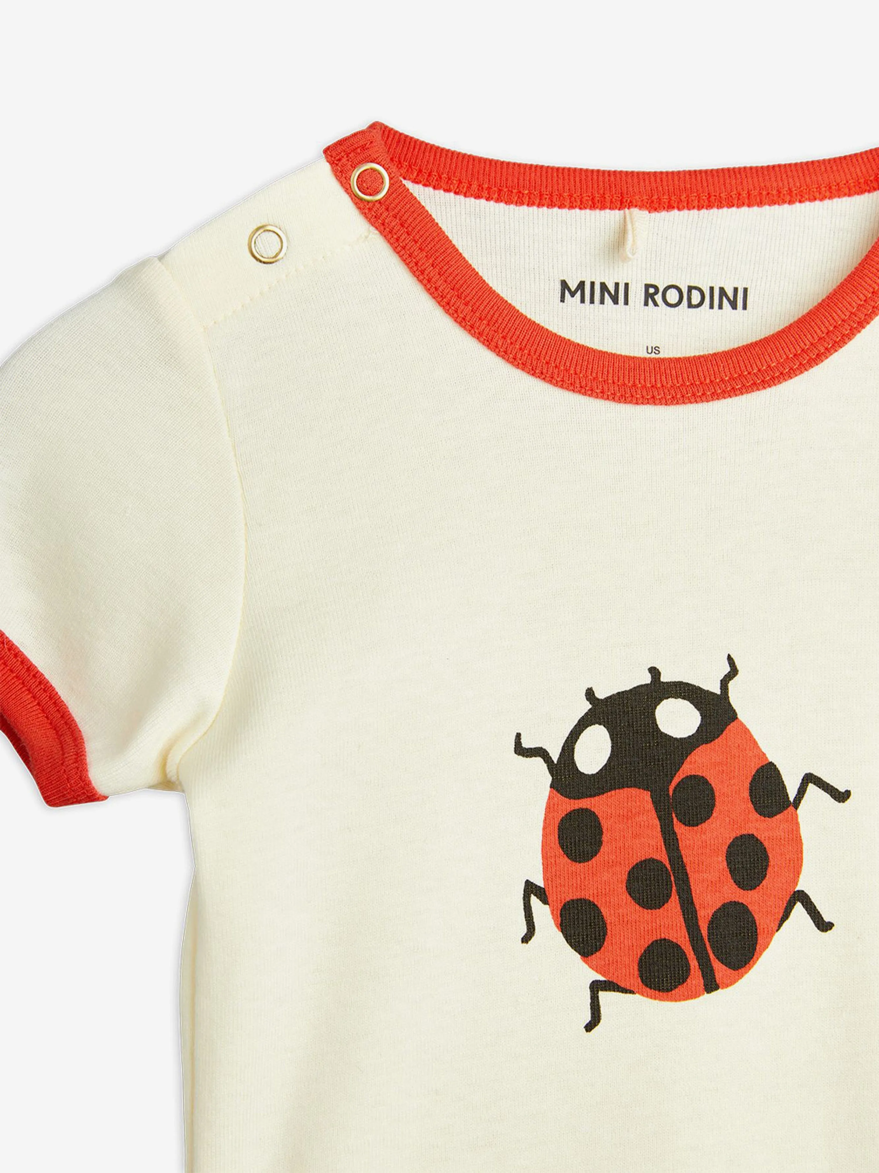 Baby Girls Ladybugs Bodysuit in Ivory