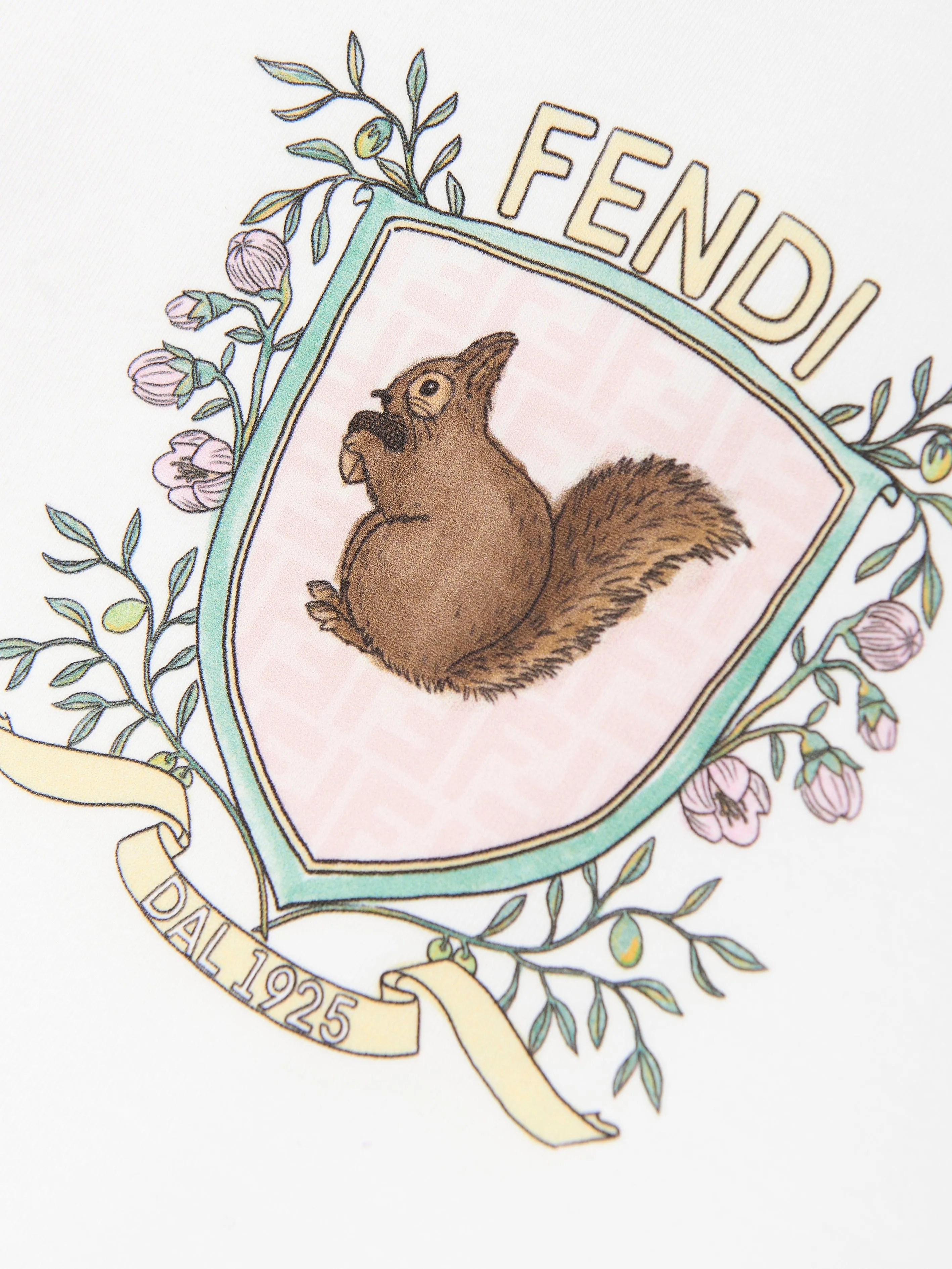 Baby Girls Squirrel T-Shirt in White