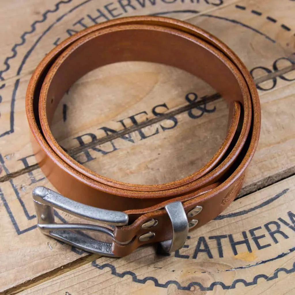 Barnes & Moore Garrison Belt - Harness Tan/Nickel