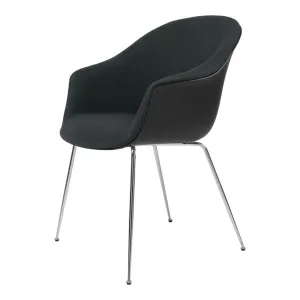 Bat Dining Chair - Chrome Conic Base - Front Upholstered