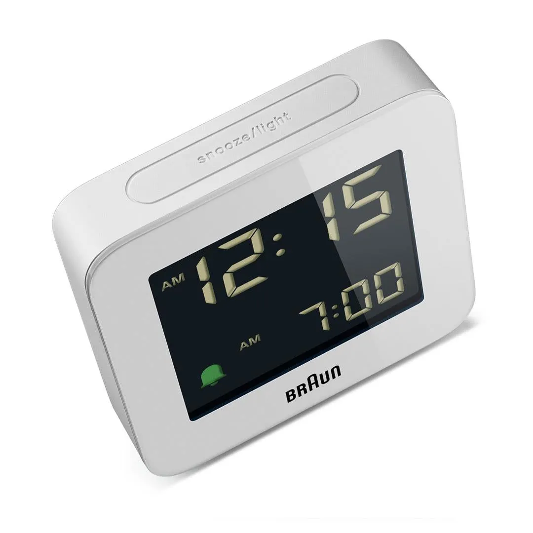 BC09 Braun digital alarm clock - white