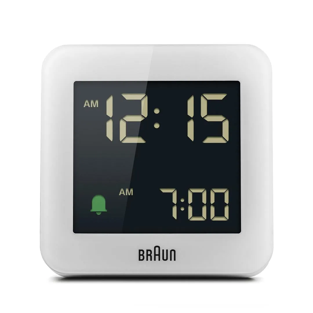 BC09 Braun digital alarm clock - white