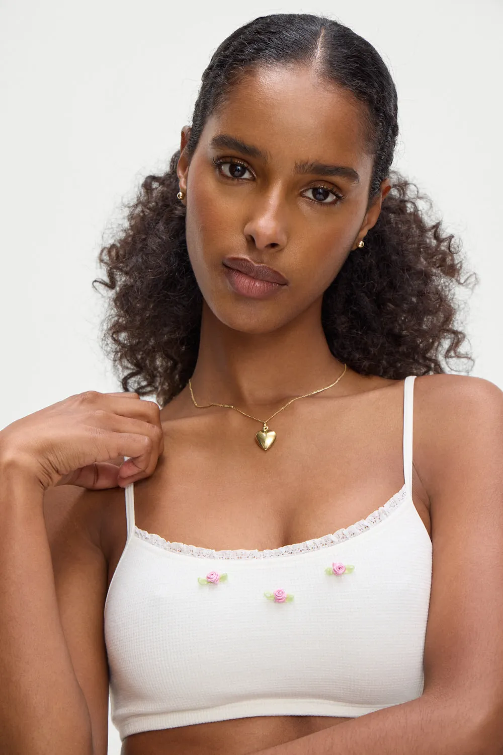 Beck High Waisted Bikini Bottom - White