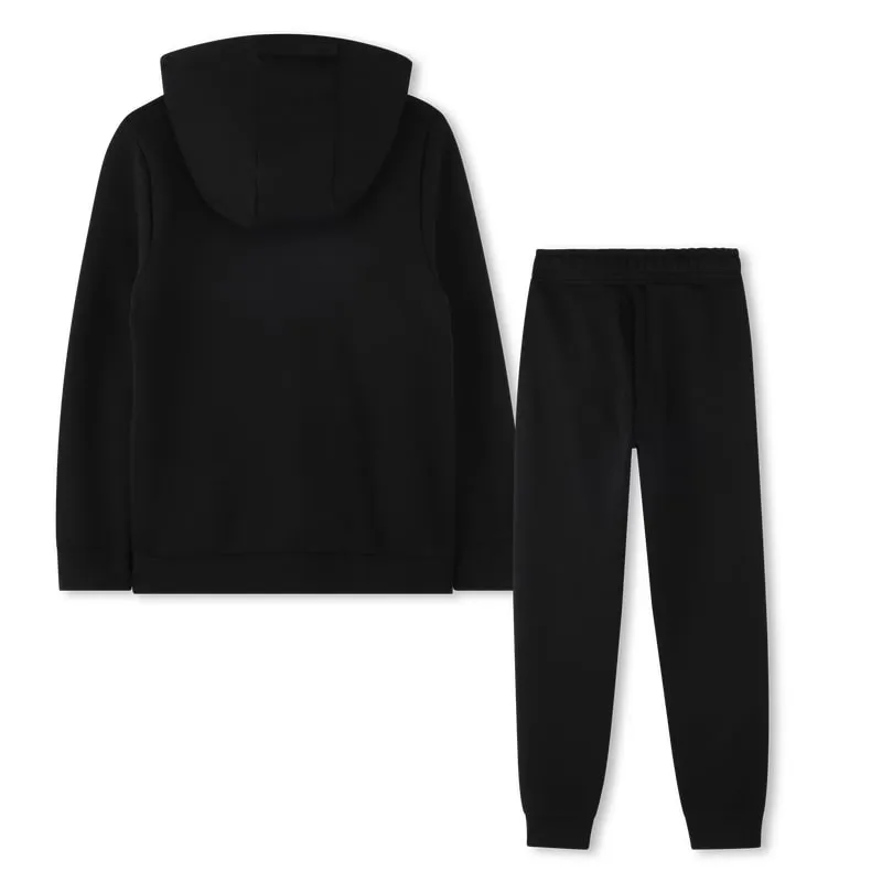 Black Logo Hooded Tracksuit