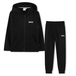 Black Logo Hooded Tracksuit