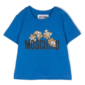 Blue Teddy Bear Logo T-Shirt