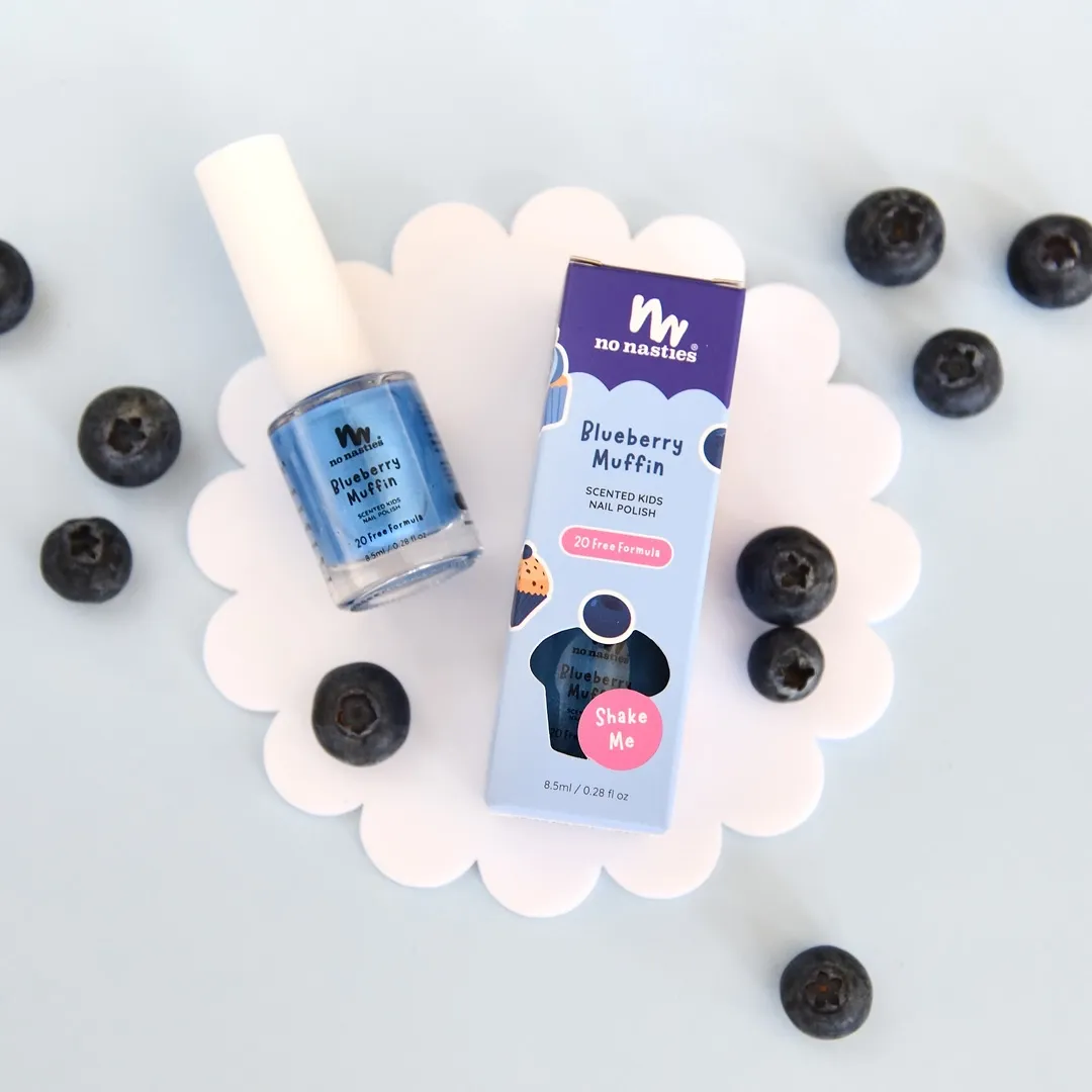 BLUEBERRY MUFFIN Scented Scratch Off Kids Nail Polish