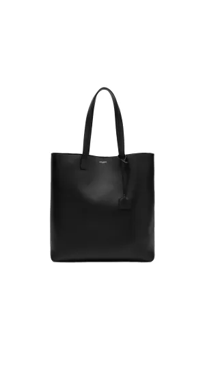 Bold Shopping Bag in Soft Leather - Black