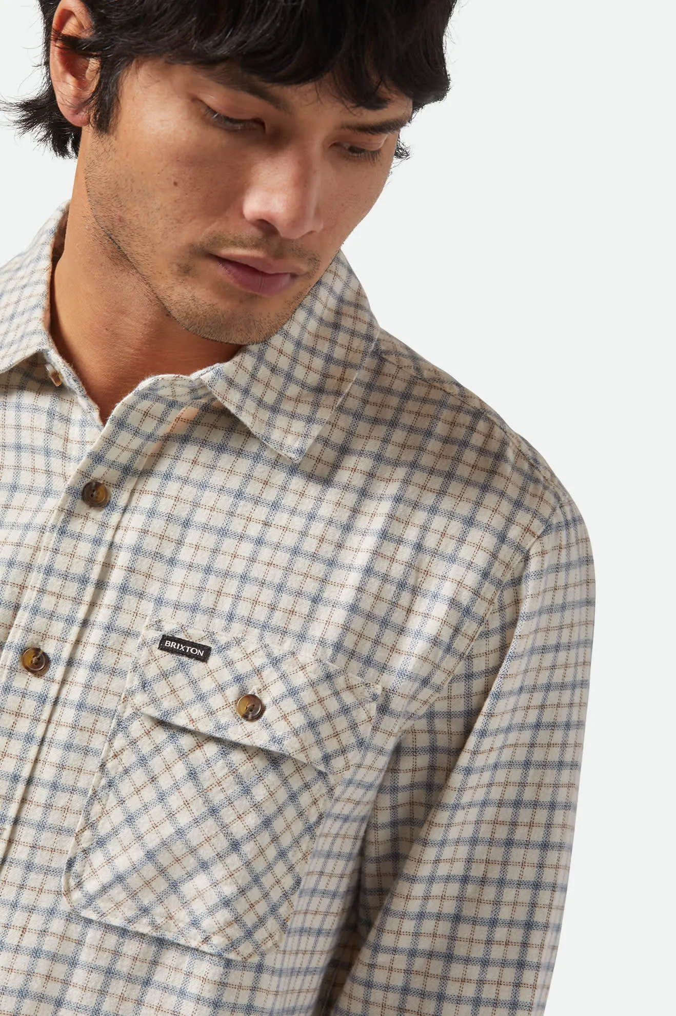 Bowery Lightweight Ultra Soft L/S Flannel - Whitecap/Basalt