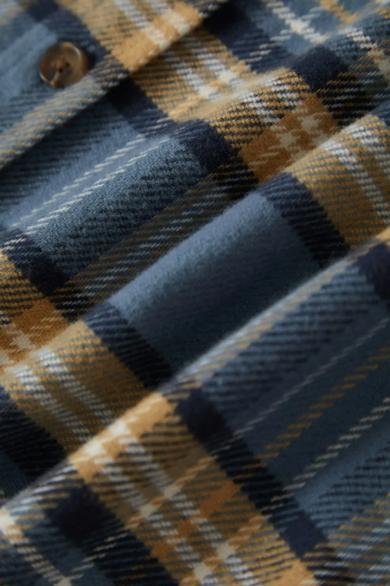 Bowery L/S Flannel - Azure Blue/Washed Navy/Sand