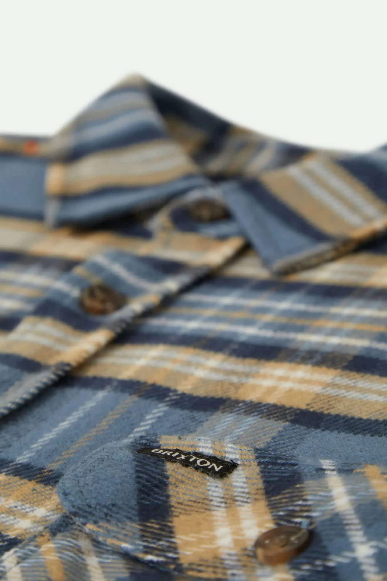 Bowery L/S Flannel - Azure Blue/Washed Navy/Sand