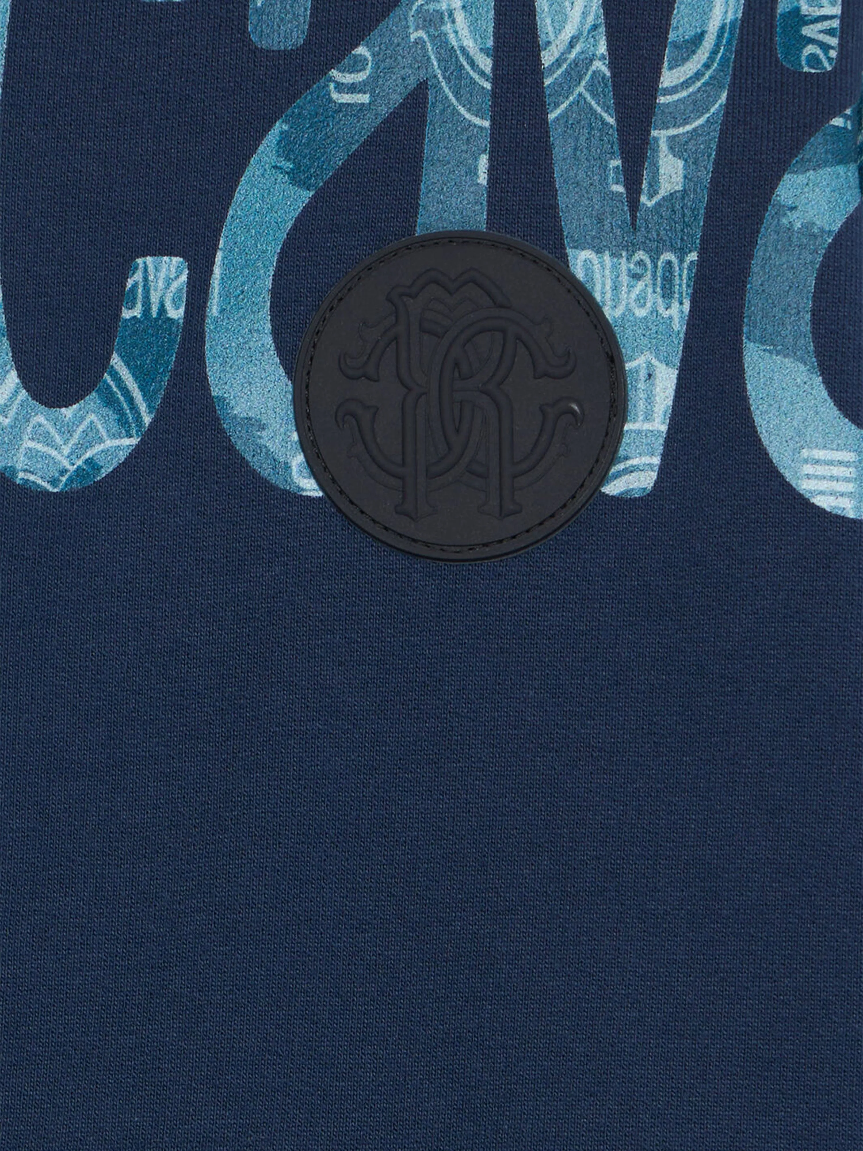 Boys Logo Zip Up Top in Navy