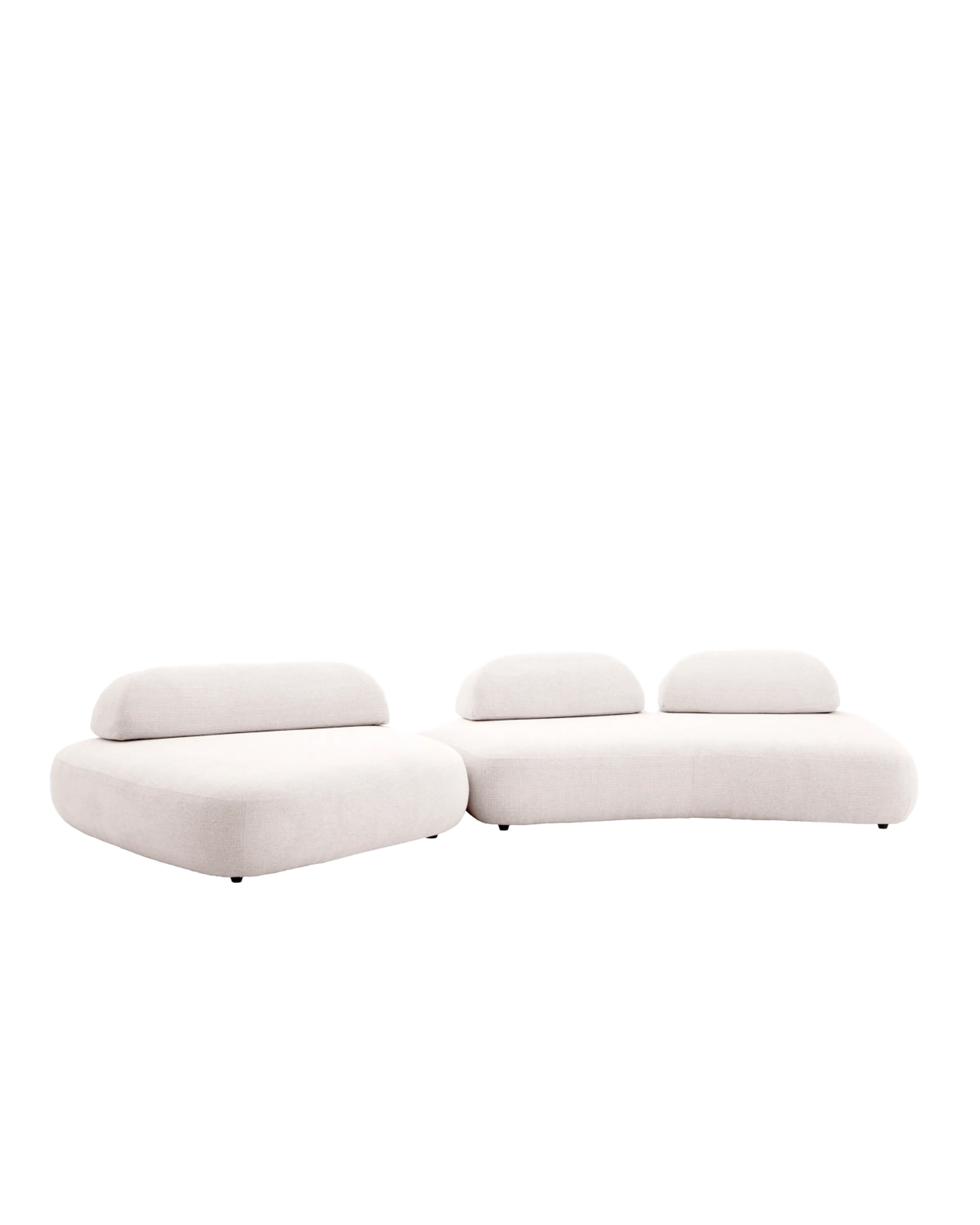 CALASSO ASYMMETRICAL SOFA WHITE