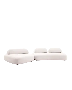 CALASSO ASYMMETRICAL SOFA WHITE