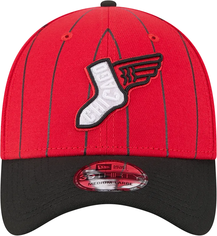 Chicago White Sox 2025 City Connect Red/Black New Era 39THIRTY Flex Fit Hat