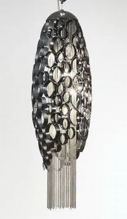 Chrysalis Silver Steel Suspension Light