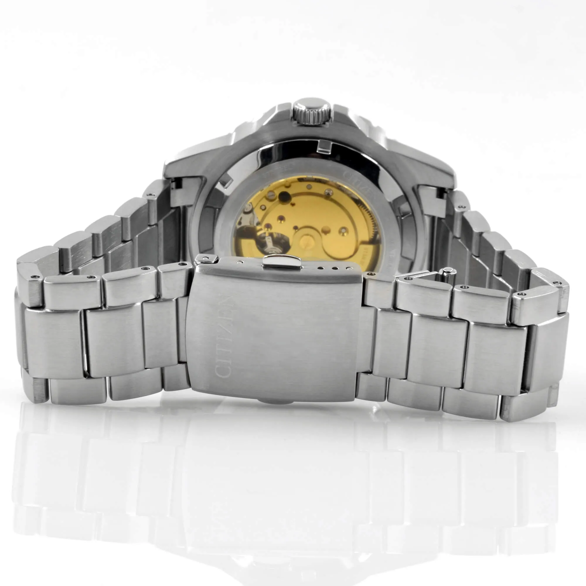 Citizen Men's Watch - Urban Mechanical Yellow Dial Silver Tone Bracelet | NJ0170-83Z