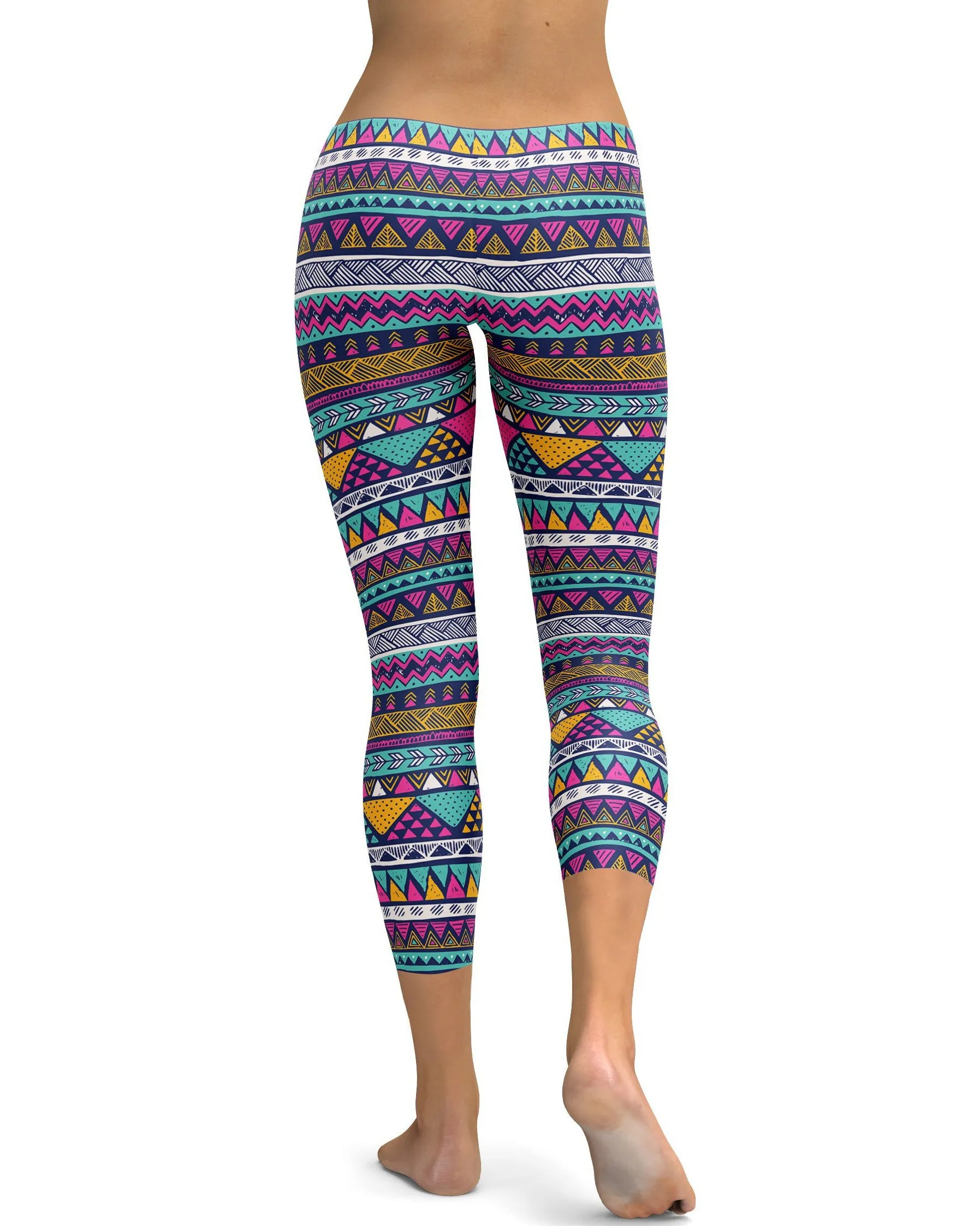 Colorful Aztec Pattern Capris
