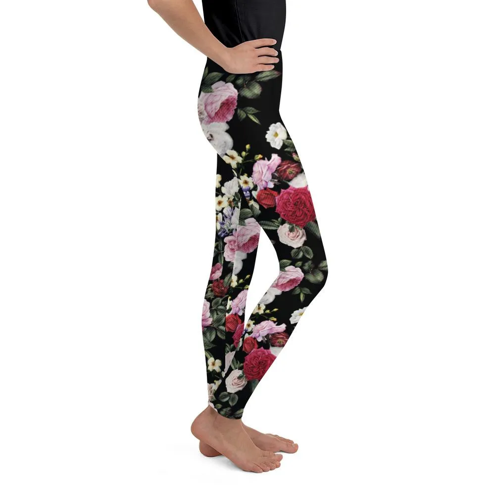Colorful Roses Youth Leggings