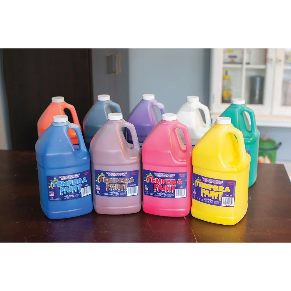 Constructive Playthings® Washable Tempera Gallon Paint - Set of 9 Colors