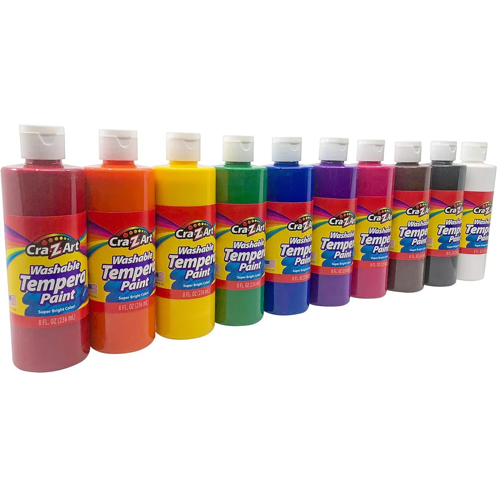 Cra-Z-Art Classroom Pack Washable Tempera Paints - 10 Colors, 8oz Each
