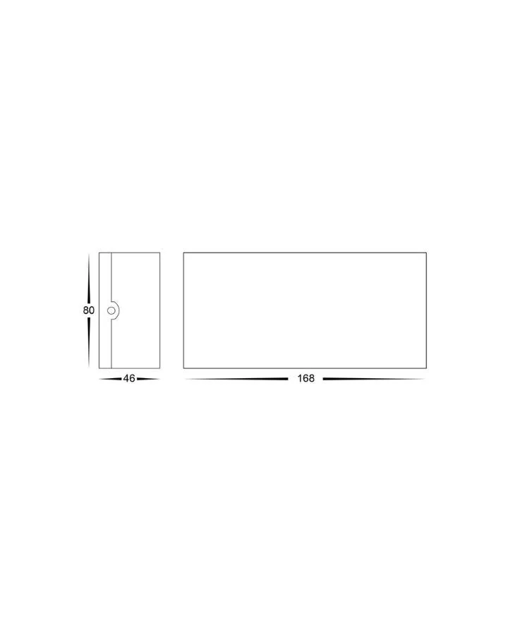 Curved Rectangular Aluminium Wall Light | Assorted Finish | TRIColour