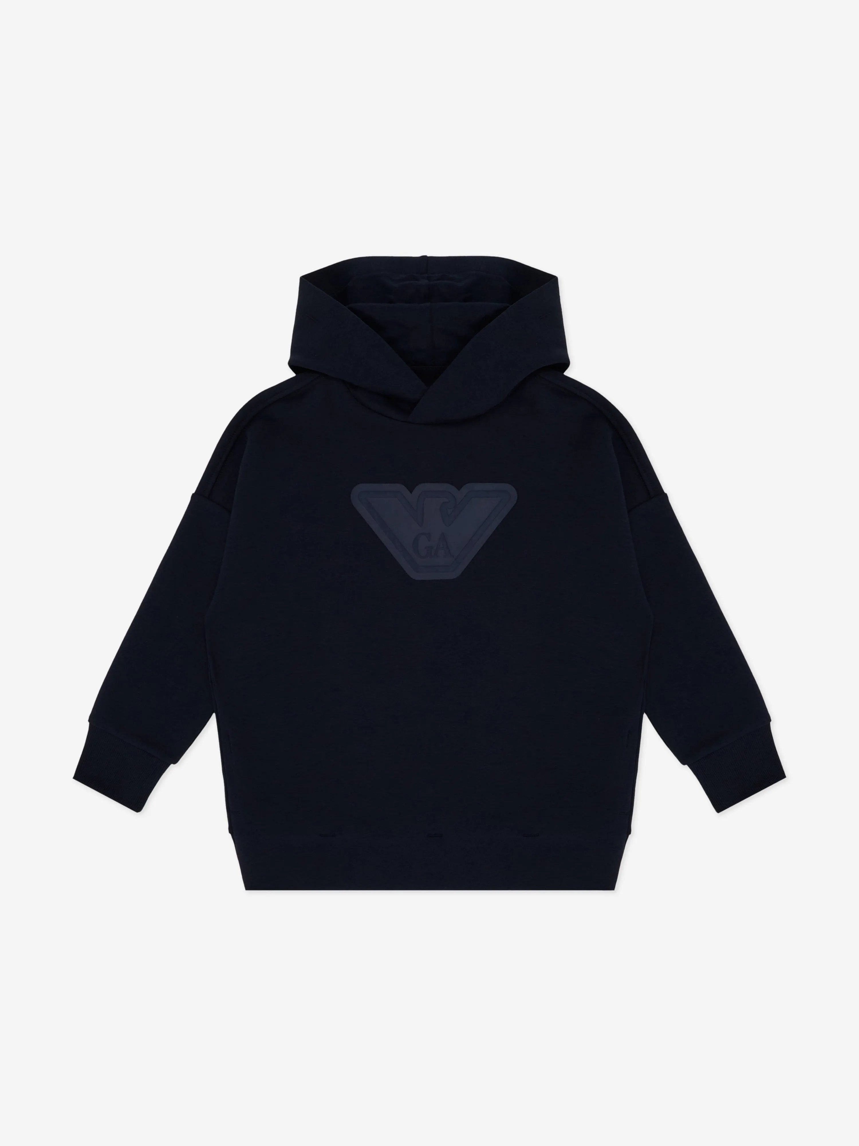 Emporio Armani Boys Logo Hoodie in Navy