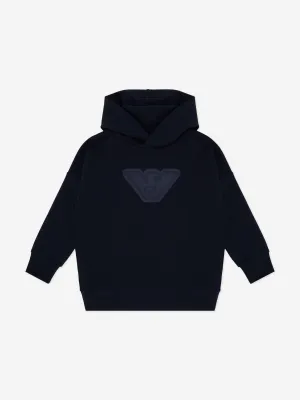 Emporio Armani Boys Logo Hoodie in Navy