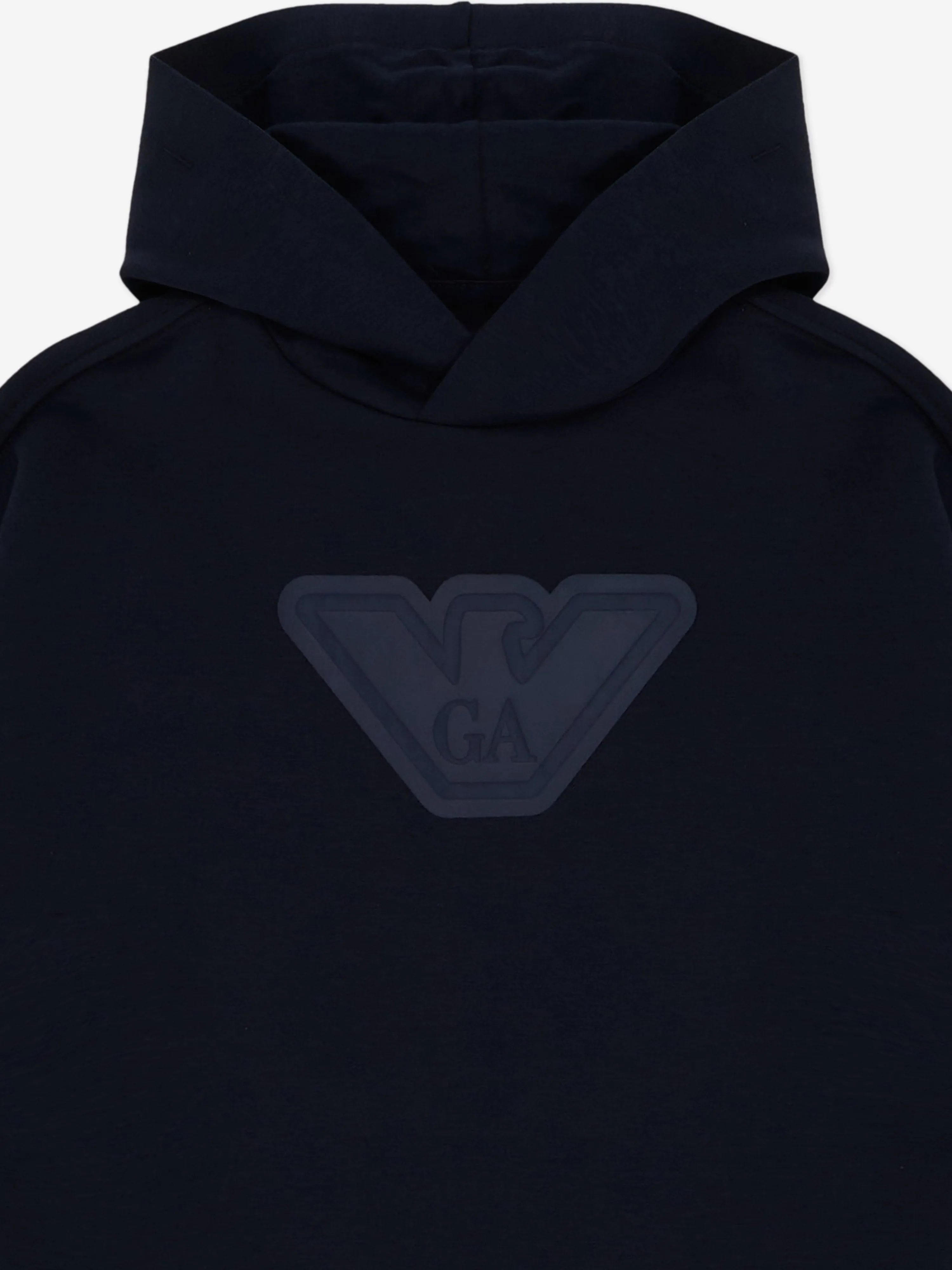 Emporio Armani Boys Logo Hoodie in Navy