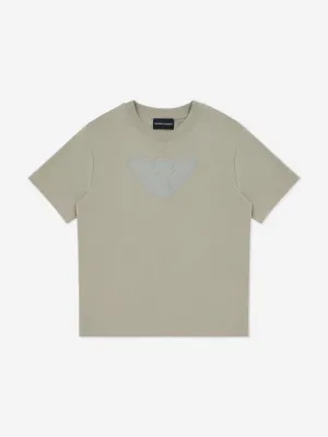 Emporio Armani Boys Logo T-Shirt in Green