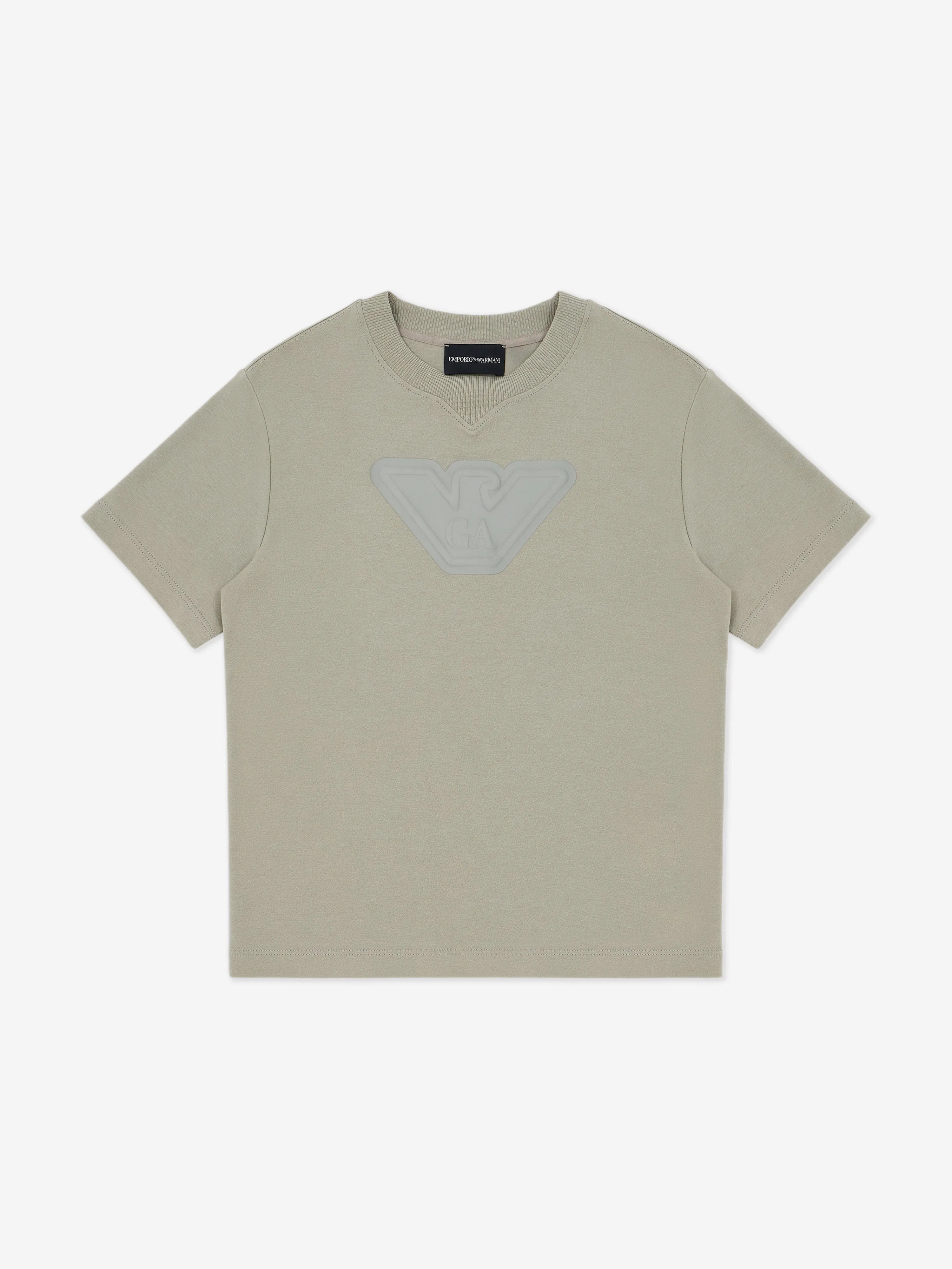 Emporio Armani Boys Logo T-Shirt in Green