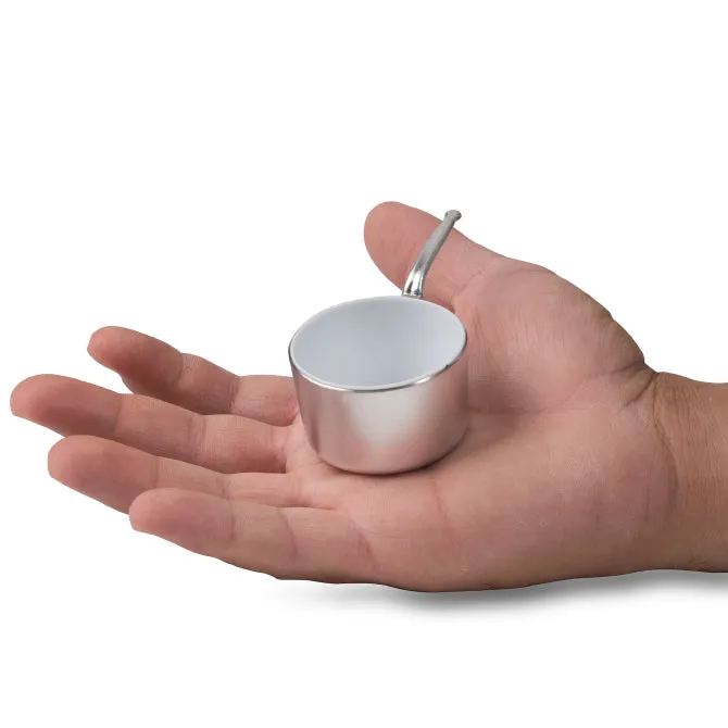 Eskoffie Sauce Pan, Silver and White - 1.5 oz (45ml)